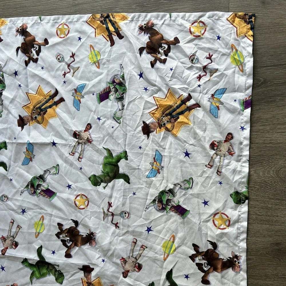 Toy Story 4 Toddler 44X58 Bed Flat Sheet Fabric Forky Woody Buzz Rex